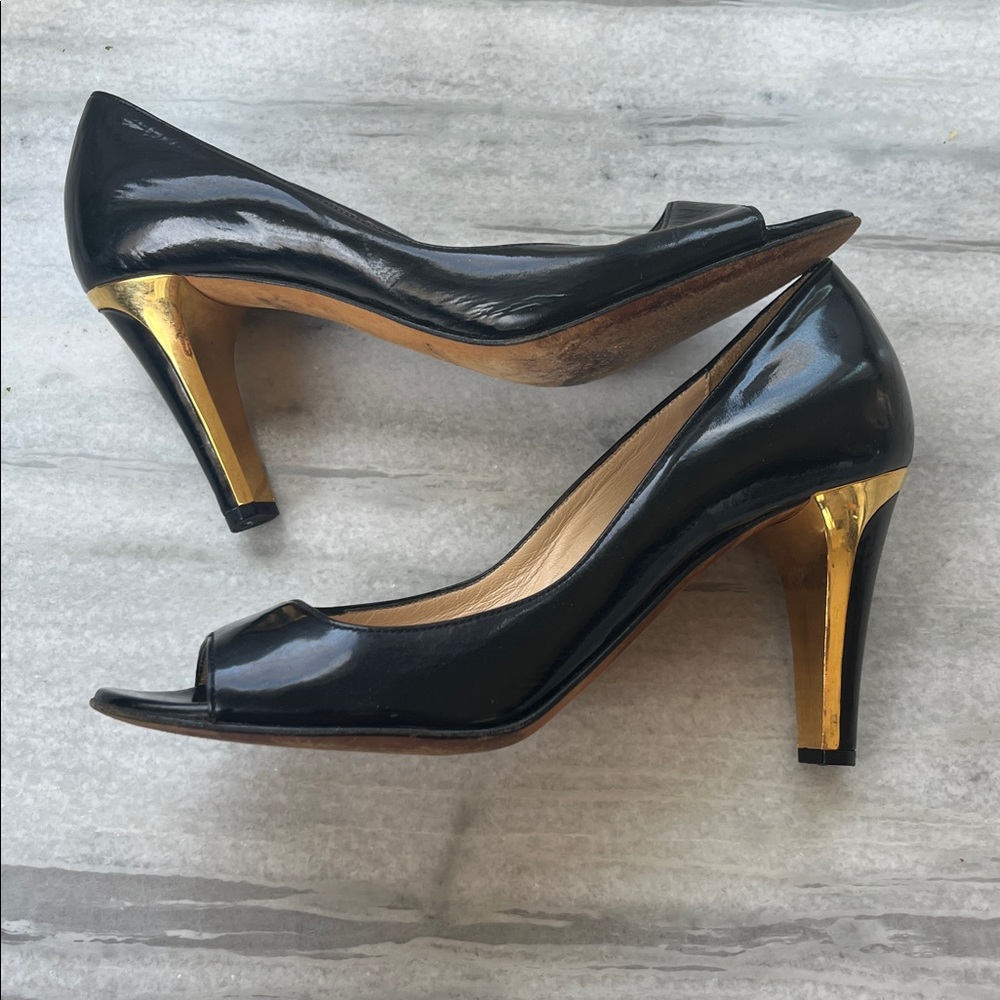 Jimmy Choo Black Peep Toe Pumps - Picture 5 of 10